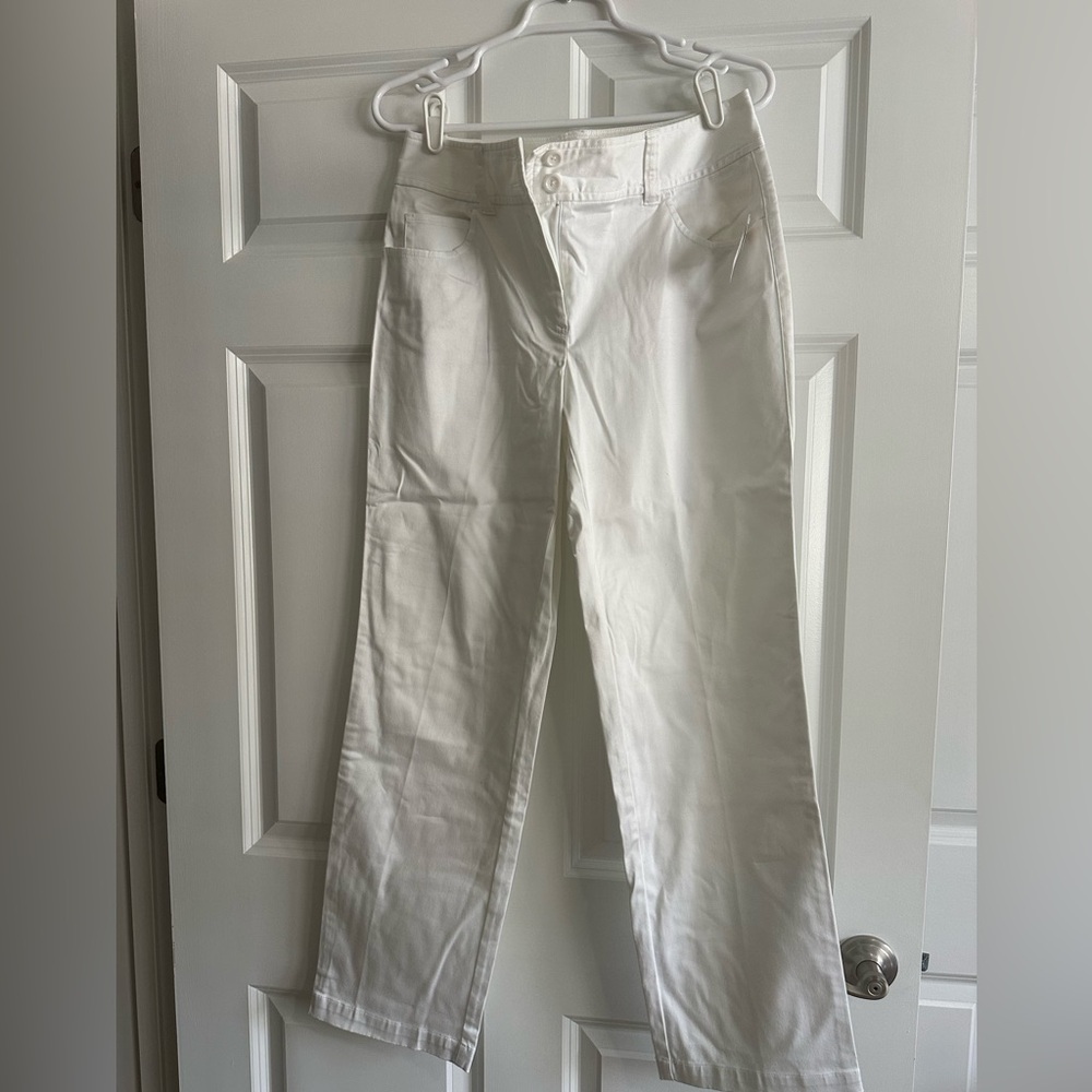 Talbots White Straight-Leg Jeans